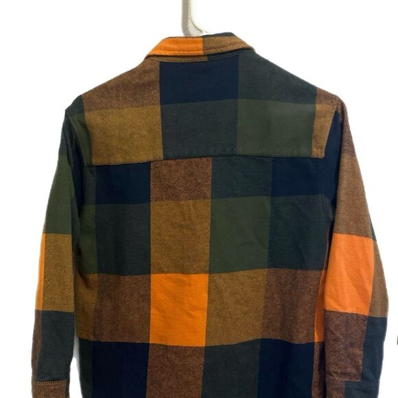 Zara Kids Plaid Button-Down Shirt - Orange, Green, Brown - Picture 2 of 3